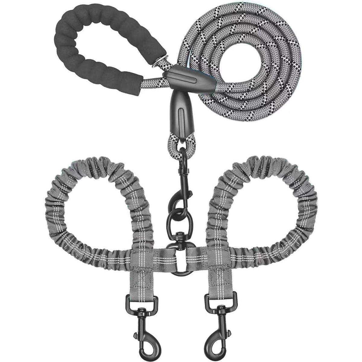 Paws Together? Dual Dog Bungee Leash