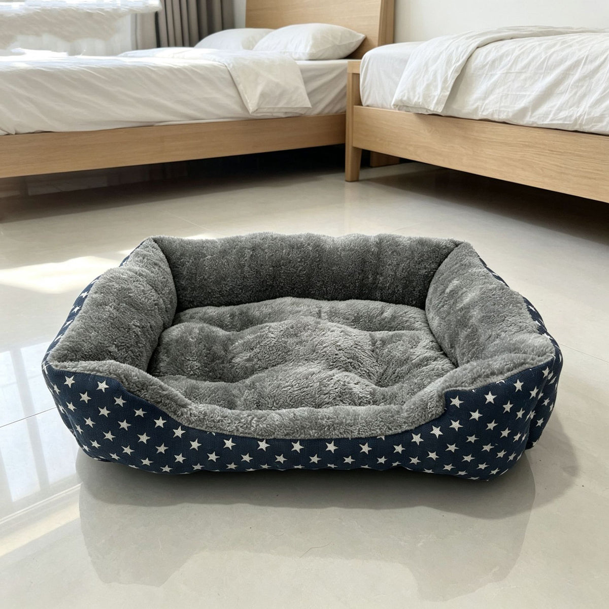 PatternPaws? Printed Bolster Pet Bed