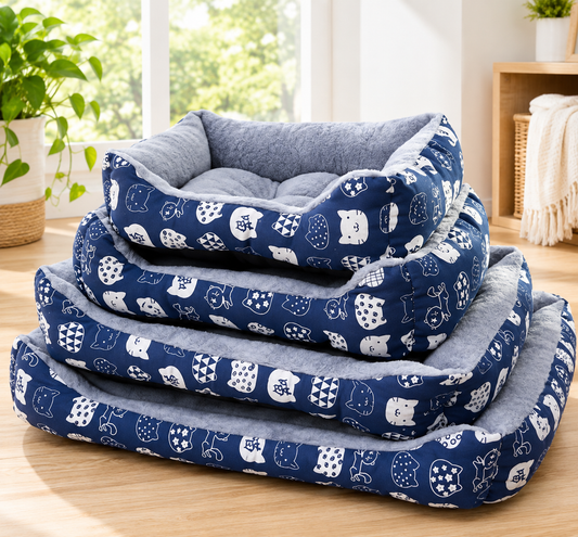 PatternPaws? Printed Bolster Pet Bed
