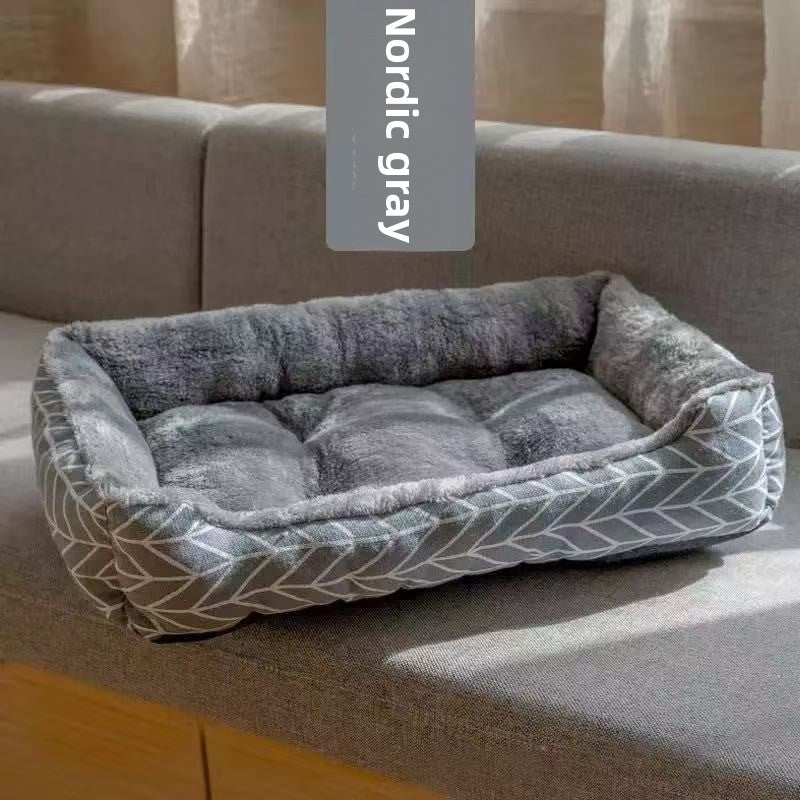 PatternPaws? Printed Bolster Pet Bed