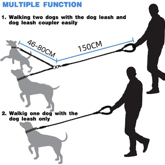 Paws Together? Dual Dog Bungee Leash