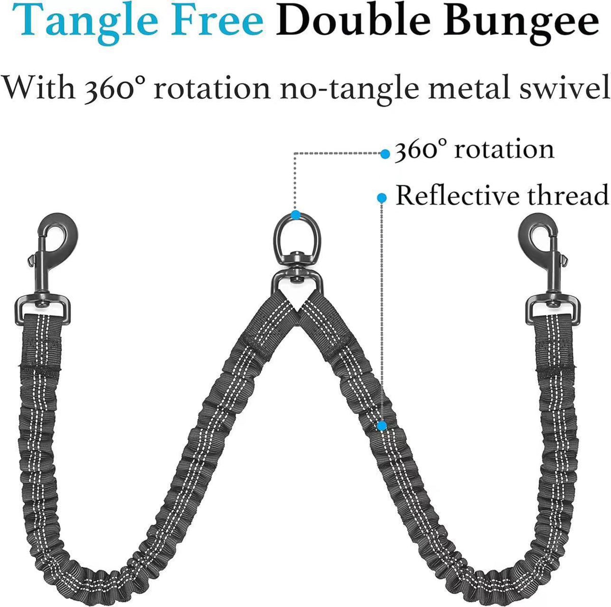 Paws Together? Dual Dog Bungee Leash
